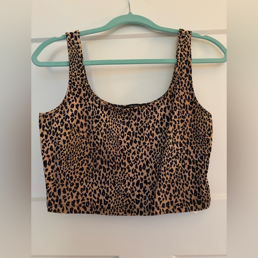 Leopard Print Crop Top